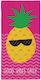 Pineapple Kids Beach Towel Beige 180x85cm