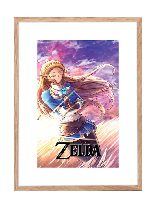 Walls Kids Wall Art Princess Zelda Wooden Framed 50x70cm