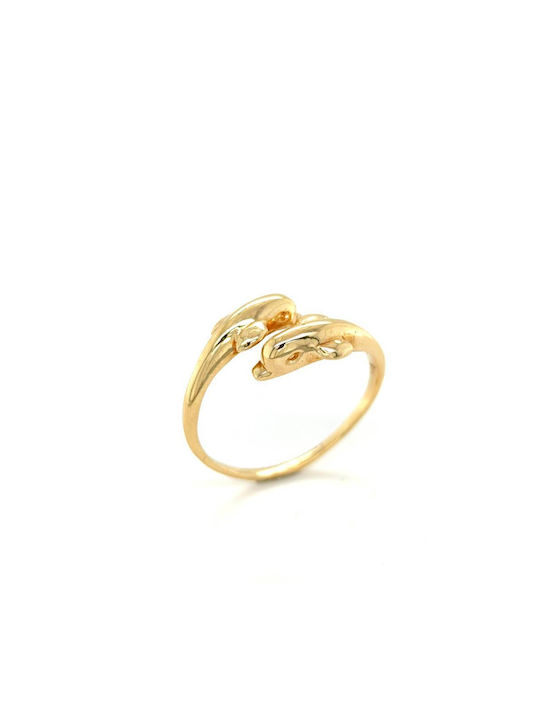 Women's Ring Gold K14 585° Dolphin