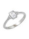 White Gold Ring 14k Zircon 3453lz