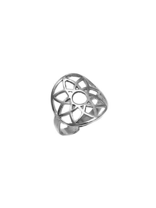 925 Silver Daisy Adjustable Ring