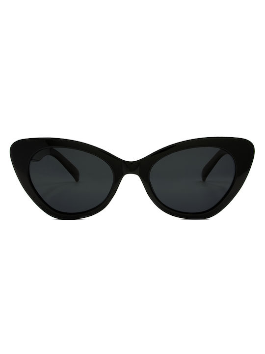Awear Albine Women's Sunglasses with Black Plastic Frame and Black Polarized Lens AlbineBlack