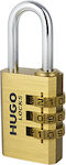 Hugo Locks Padlock Brass Combination 1pcs