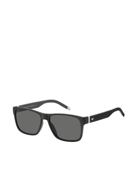Tommy Hilfiger Мъжки Слънчеви очила с Черно Пластмасов Рамка и Черно Леща TH1718/S RIW/M9