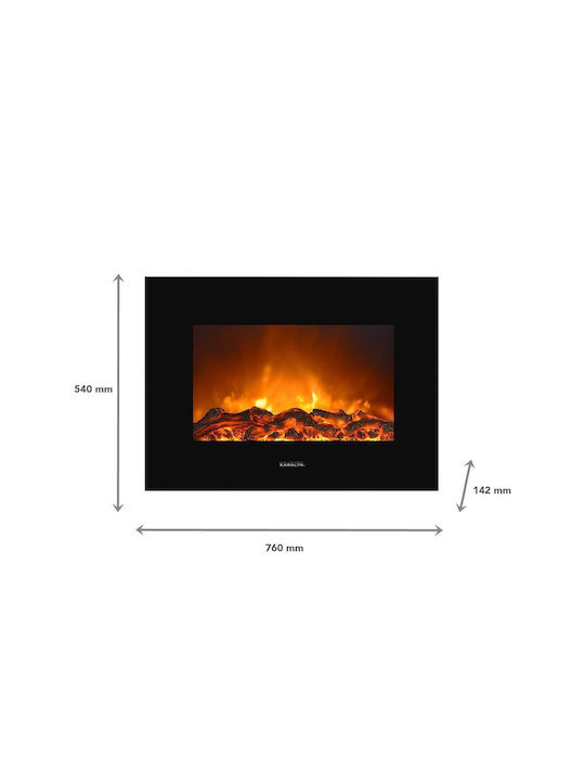 Panthermica Wandmontiert Elektrischer Kamin 1400W 54x54cm