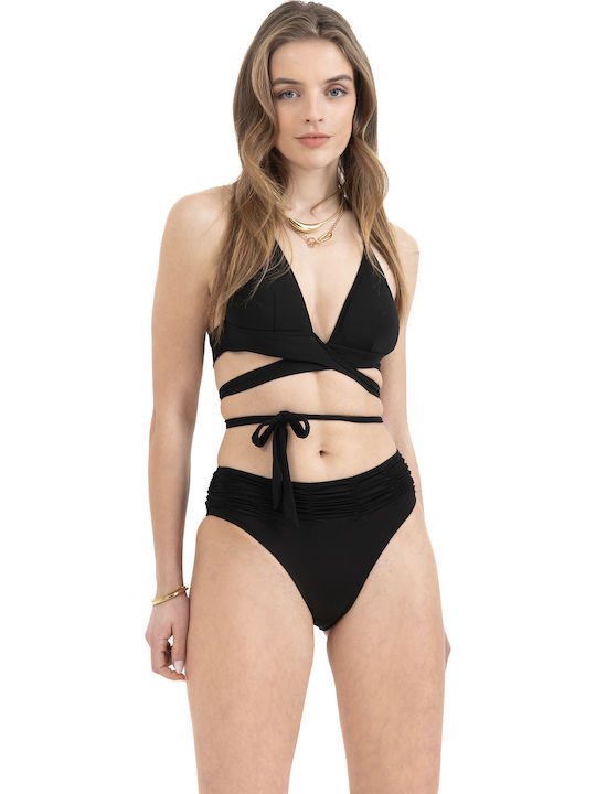 Menippe Bikini Τριγωνάκι Μαύρο