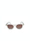 Funky Buddha Sunglasses with Transparent Plastic Frame and Brown Polarized Lens FBS2069/002