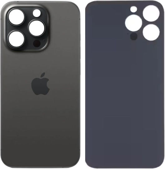 Πίσω Καπάκι Μπαταρίας Big Hole Apple Iphone 15 Pro Max Black Titanium
