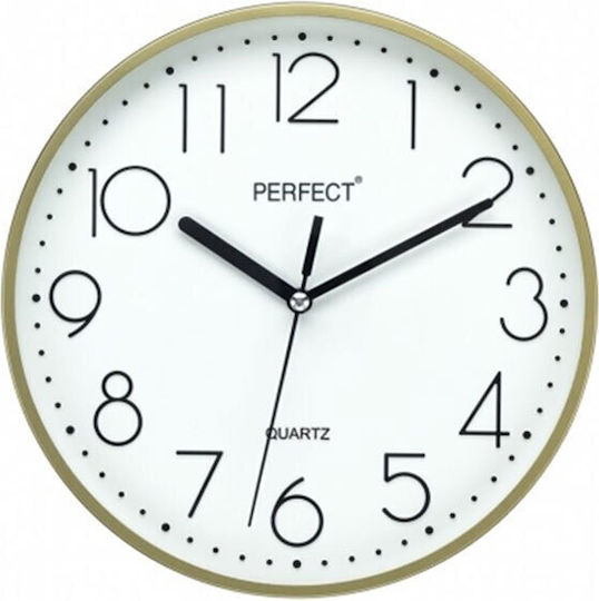 Perfect Wall Clock Plastic Gold Ø22cm