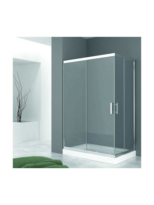 Orabella Καμπίνα Ντουζιέρας με Συρόμενη Πόρτα 120x70x200cm Clear Glass Chrome