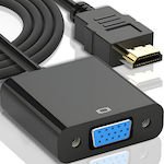 Convertoare Retoo HDMI Male la VGA Female Negru