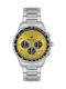 Beverly Hills Polo Club Men's Watch Battery with Silver Metal Bracelet