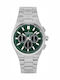 Thorton Men's Watch Chronograph Battery with Silver Metal Bracelet