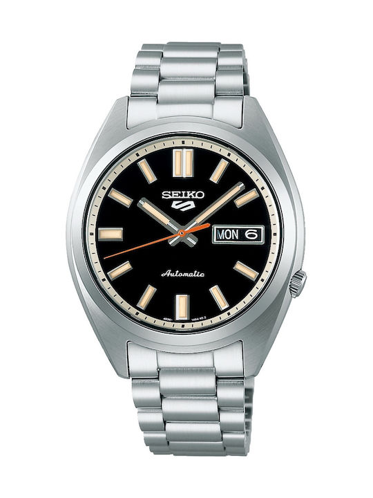 Seiko Sports Ρολόι Αυτόματο με Μεταλλικό Μπρασελέ