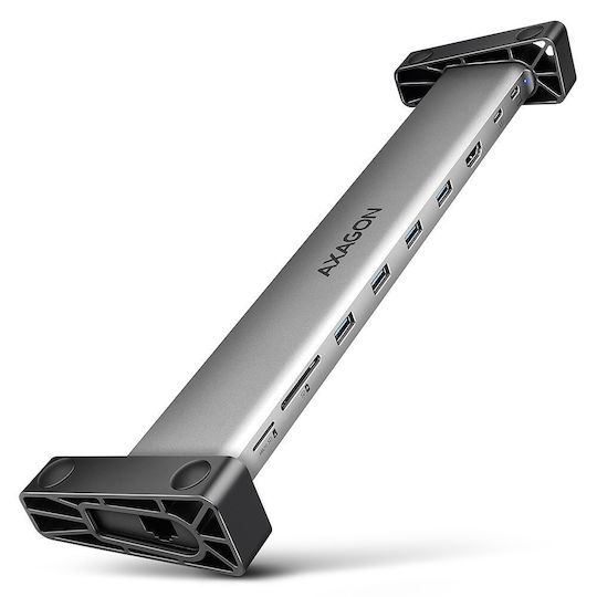 Axagon USB-C Docking Station mit HDMI 4K PD Ethernet Silber (HMC-10HLS)