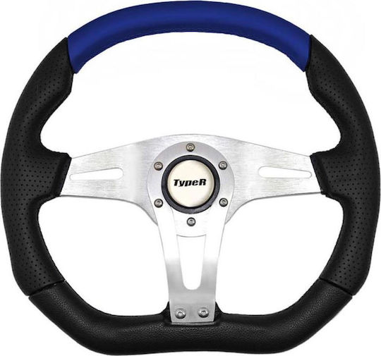 Autoline Type Isotta Car Steering Wheel with 35cm Diameter Blue/Black