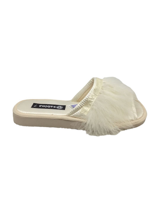 Sabina Bridal Women's Slippers in Beige color