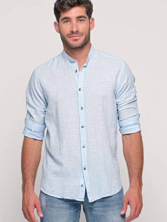 Brand'S Men's Shirt Cotton Light Blue