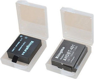 Set of Two Protective Anti-Magnetic Battery Cases for Eken / GitUp / GoPro / SJCam / Xiaomi / ISAW Hero 3 / Hero 4 / Hero 4 Session