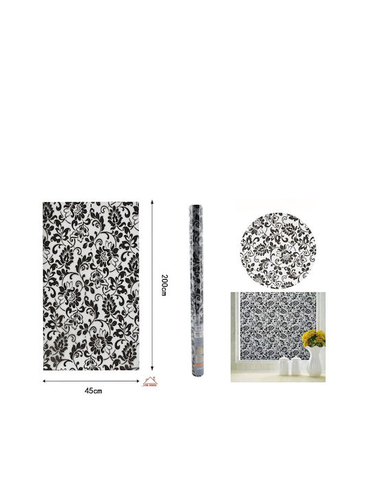 Αυτοκόλλητη Ταπετσαρία Τοίχου Μαύρη 200x45cm