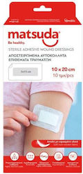 Matsuda Waterproof Sterile Adhesive Wound Dressings 10x20cm 10pcs