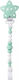 Saro Clip Pacifier with Beads made of Silicone Green