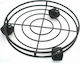 Viosarp Pot Stand Metal Black with Wheels 30cmx30cmcm.