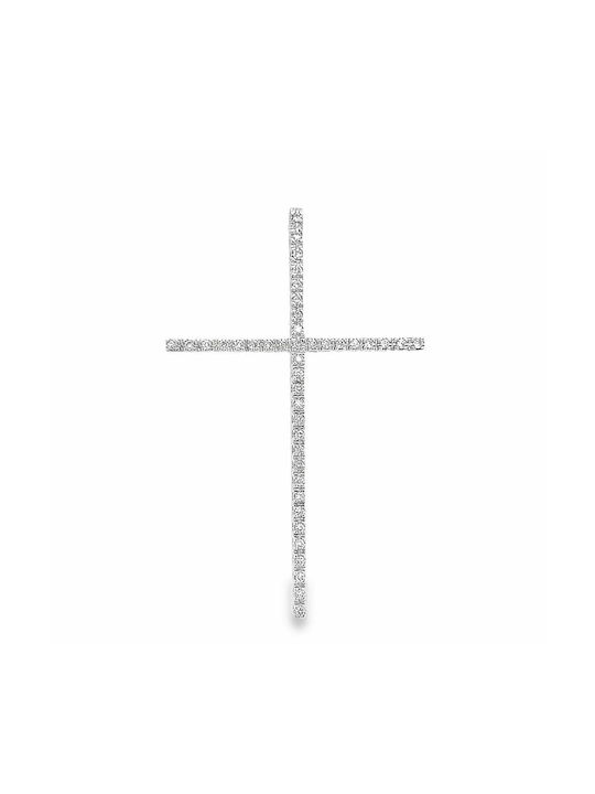 Weißgoldkreuz 18K Diamanten St10652