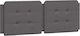 vidaXL Leather Gray Bed Headboard Cushion