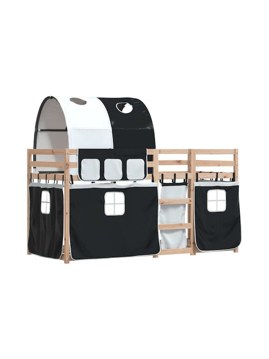 Pat pentru Copii Loft Bed Single Alb pentru Sal...