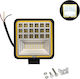 Squareς Waterproof Headlights Car LED 12 / 24V 126W 10.5cm with White Lighting 1pcs