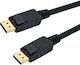 PremiumCord Кабел DisplayPort мъжки - DisplayPort мъжки 2м Черен (kport5-02)