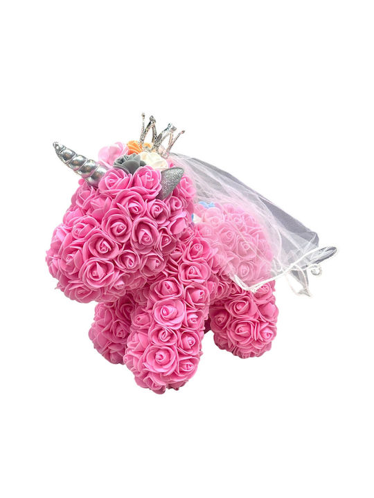 Unicorn of Artificial Roses 30cm in Box Mohicans Black Line