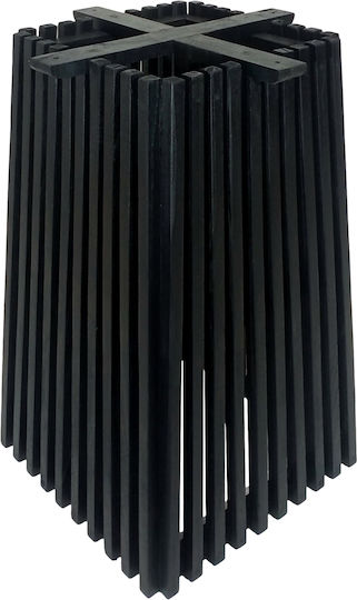 Τετραγωνη Βάση Τραπεζιού Ξύλινη Μαύρο 60x60x75cm