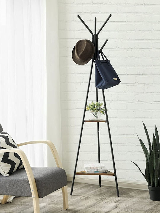 Leobert Loft Καλόγερος Μεταλλικός Μαύρος 49x49x179cm
