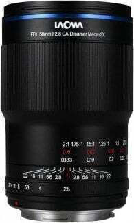 Laowa Full Frame Camera Lens Venus Optics 58mm f/2.8 2X Ultra Macro for Canon RF Mount Black