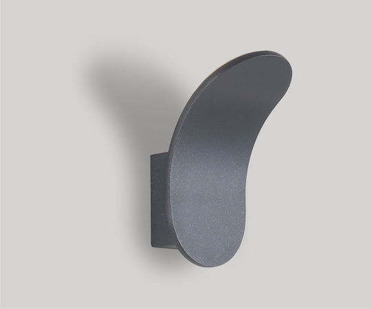 Luma Leuchte Wand mit Integrierter LED und Warmweißes Licht Gray 10x17x17cm
