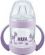 Nuk Nature Sense Learner Bottle Обучителна чаша Силикон с дръжки Лилав за 6m+м+ 150мл