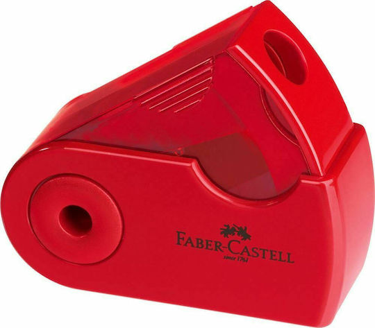 Faber-Castell Faber Castell Mini Einzelschlitz-Spitzer Rot