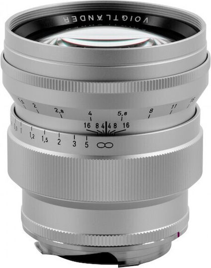 Voigtlander Φωτογραφικός Φακός Nokton 75mm f/1.5 Aspherical Σταθερός για Leica M Mount Ασημί