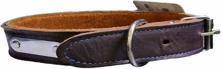 Ikaros Haustier Leder Hundehalsband 18mm x 40cm Braun