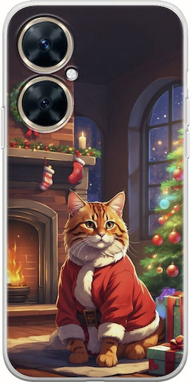 Xmas Животни Котка Huawei Nova 11i Гъвкав TPU Прозрачен Силикон