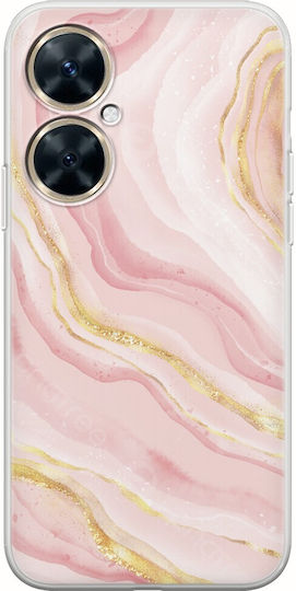 Cracked Marble Pink Gold Huawei Nova 11i Flexible Tpu Διάφανη Σιλικόνη