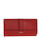 Lavor Large Leather Women's Wallet with RFID Red