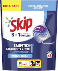 Skip Active Clean 48 Κάψουλες Skip Active Clean 48 Κάψουλες