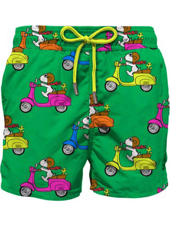 Men's Swimwear Shorts Green with Patterns
