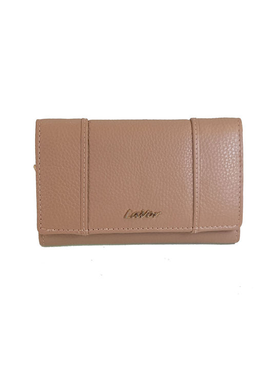 Lavor Small Leather Women's Wallet with RFID Beige