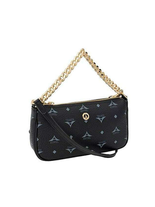 La tour Eiffel Din piele Geantă de damă Crossbody Neagră