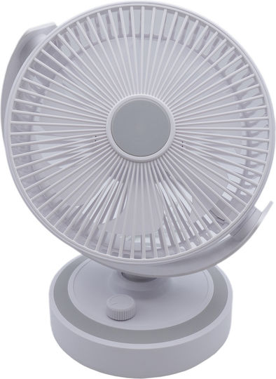 Uncle George Επιτραπέζιος Ανεμιστήρας 30W Διαμέτρου 30cm Λευκός