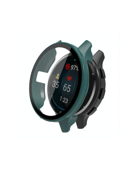 Husa pentru ceas Garmin Venu 2 + sticla securizata, verde acvamarin